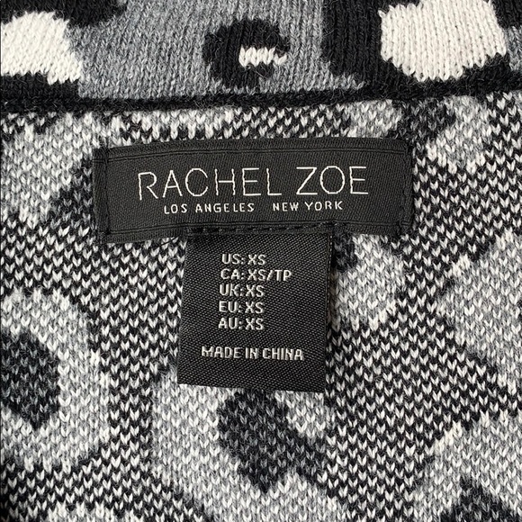 RACHEL ZOE Leopard Print Zip Up Sweater - Picture 13 of 14